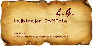 Lajbiczjer Grácia névjegykártya